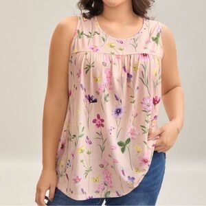 NWOT: BloomChic size 30 Floral Pink Sleeveless Top